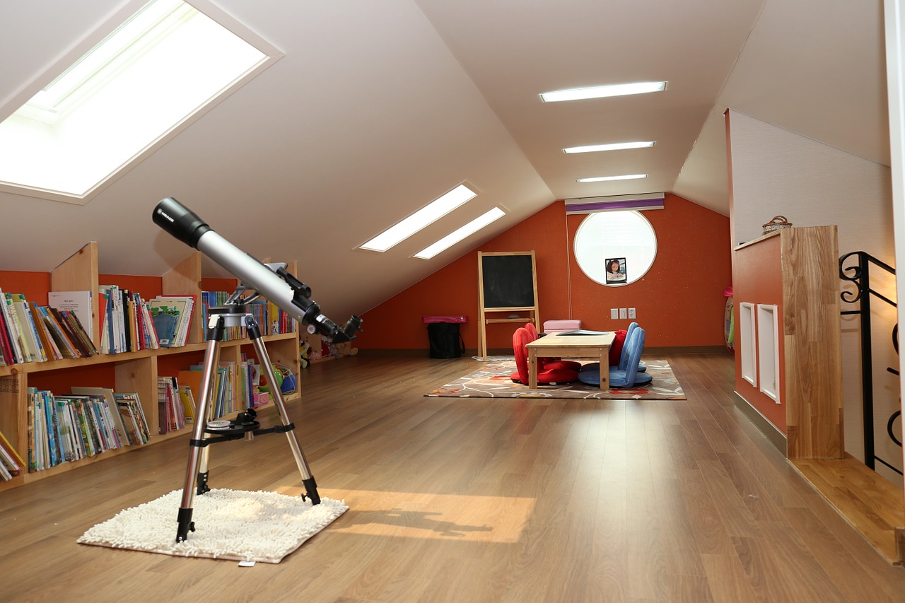 Arranging a room in the attic